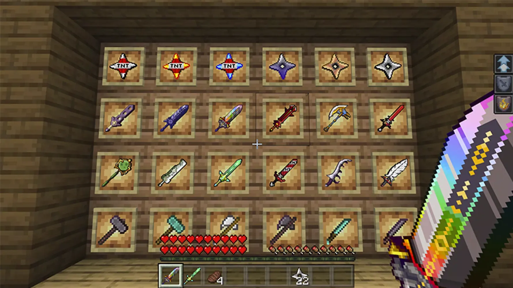 ภาพหน้าจอของ Fantasy Weapons Mod Minecraft