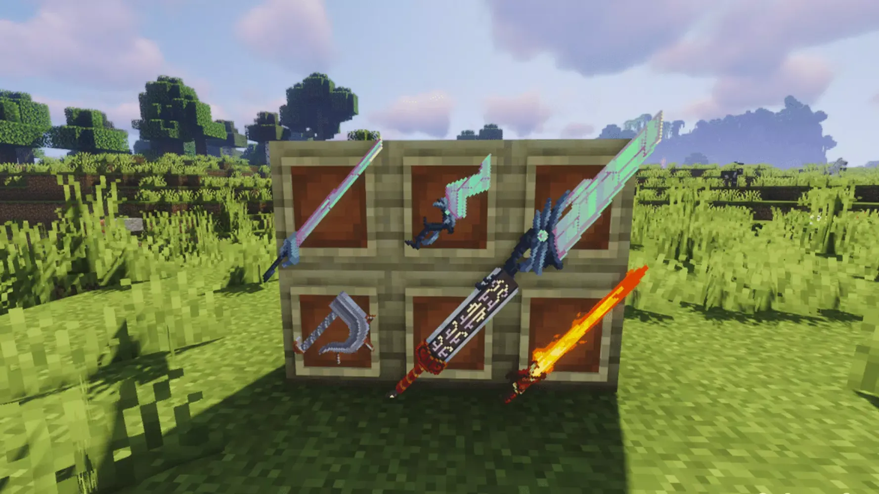 ภาพหน้าจอของ Fantasy Weapons Mod Minecraft