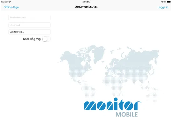 ภาพหน้าจอของ MONITOR Mobile 9.0 iPad