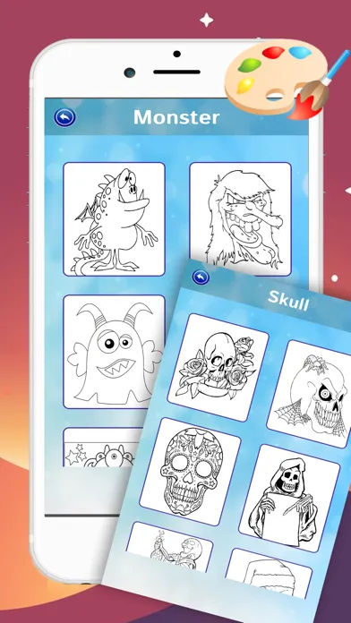 Monster Demon Aliens Colouring For Kids Games HD スクリーンショット