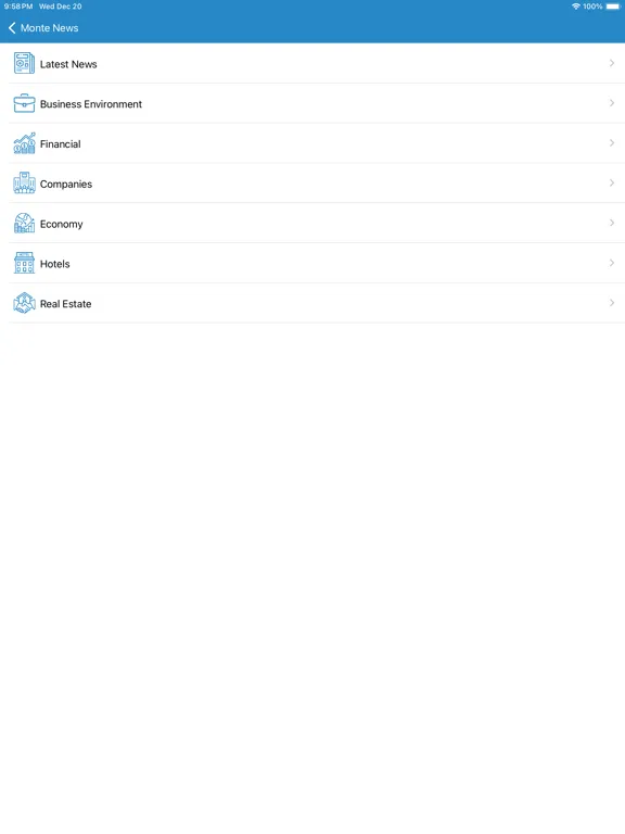Ảnh chụp màn hình của Monte News iPad 