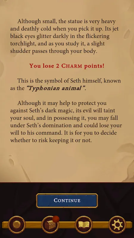 Tangkapan skrin The Curse of Seth