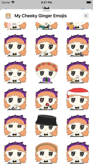 My Cheeky Ginger Emojis স্ক্রিনশট