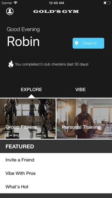 Capturas de tela do Gold's Gym Maryland
