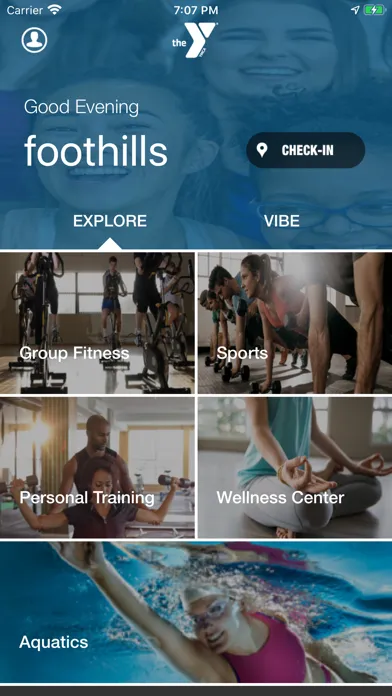 Capturas de tela do YMCA Foothills