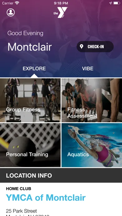 YMCA of Montclair App Screenshots