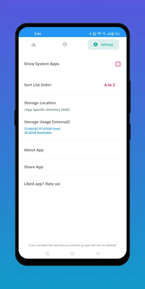App Backup & Restore Screenshots