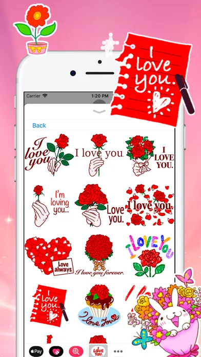 Tangkapan skrin Flower Stickers Kit