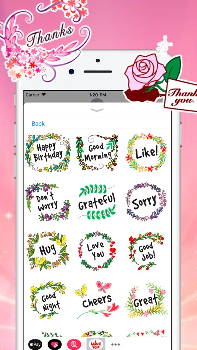 Tangkapan skrin Flower Stickers Kit