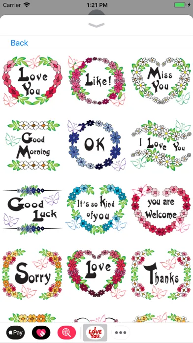 Tangkapan skrin Flower Stickers Kit