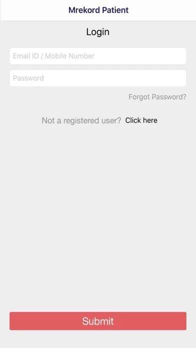 Mrekord Patient Screenshots