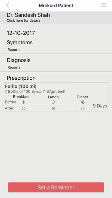 Mrekord Patient Screenshots