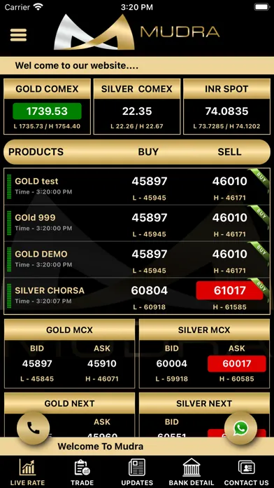 Скриншоты Mudra Bullion