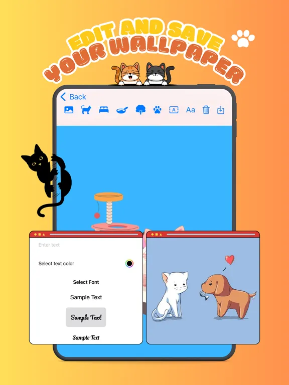 Capturas de tela do Cat Language Wallpaper iPad 