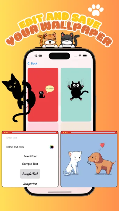 Capturas de tela do Cat Language Wallpaper
