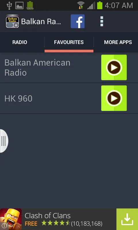 Tangkapan layar Balkan Music Radio