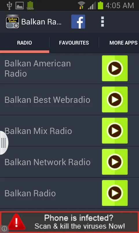 Tangkapan layar Balkan Music Radio