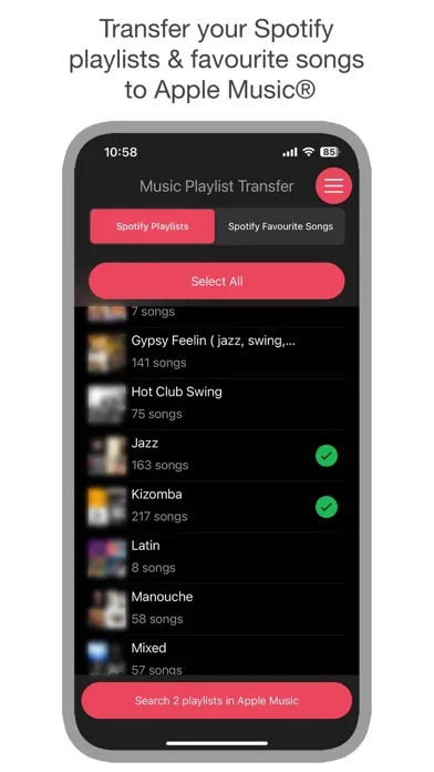 Music Playlist Transfer スクリーンショット