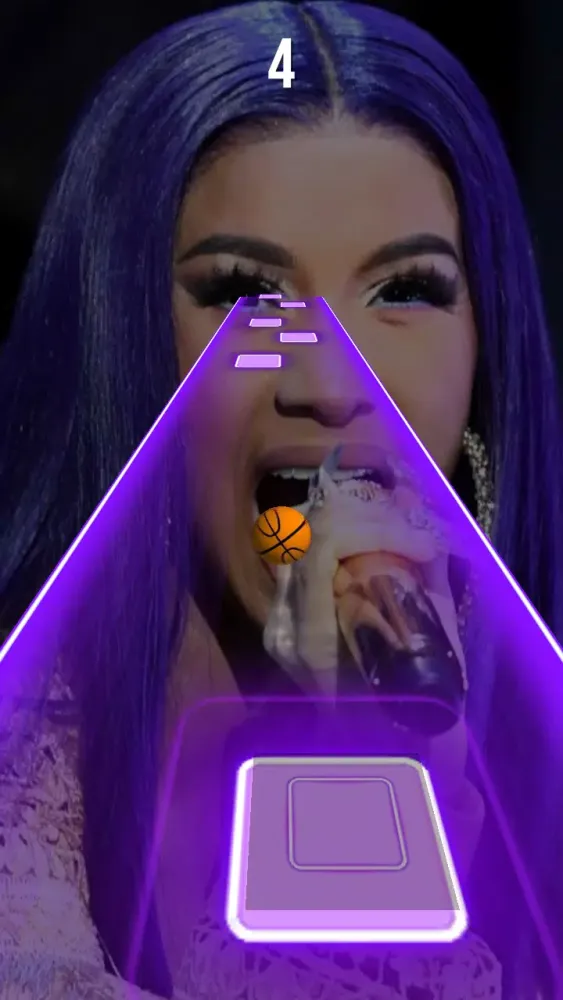 ภาพหน้าจอของ Cardi B Tiles Hop