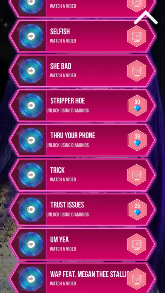 ภาพหน้าจอของ Cardi B Tiles Hop
