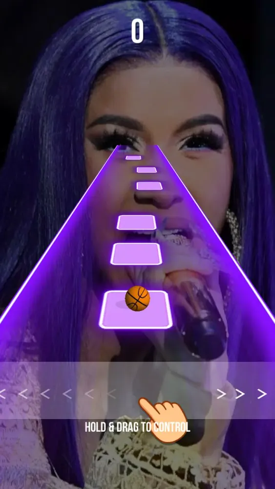 ภาพหน้าจอของ Cardi B Tiles Hop