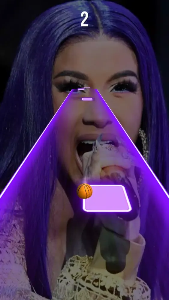 ภาพหน้าจอของ Cardi B Tiles Hop