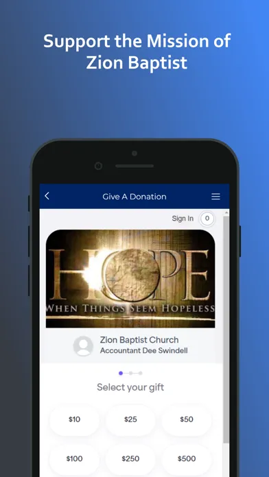 Ảnh chụp màn hình của Zion Baptist Church Hampton
