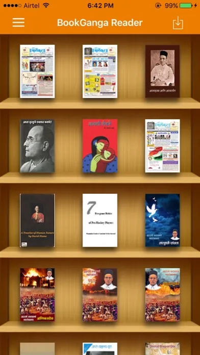 Tangkapan layar BookGanga Reader