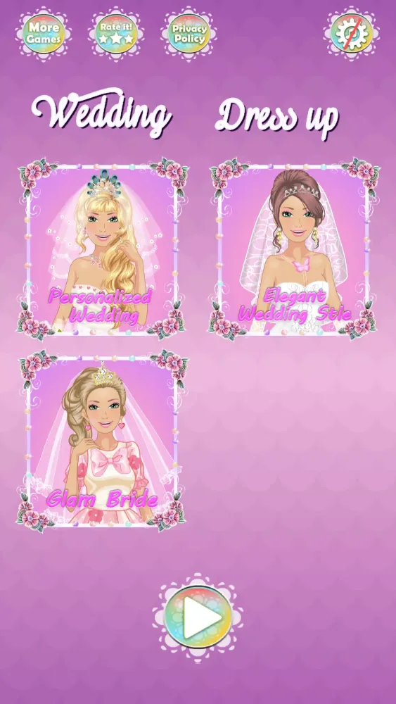 Elegant Wedding Dress up Game Screenshots