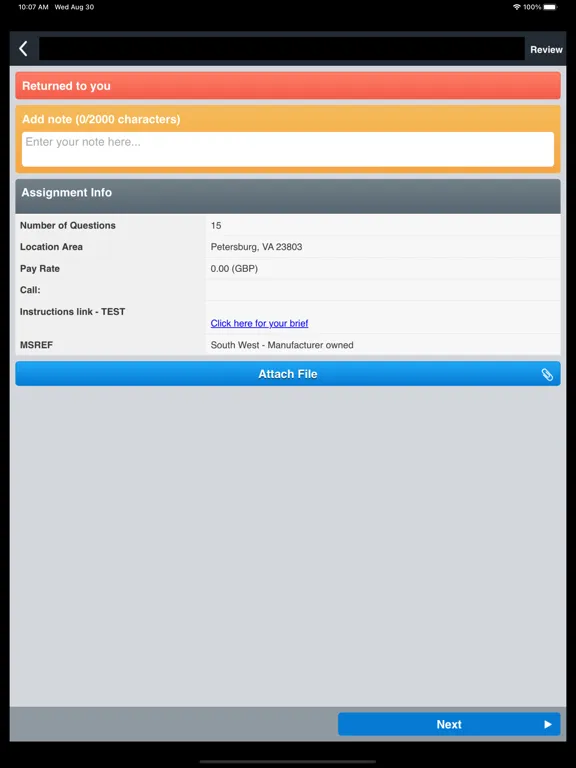 Tangkapan skrin Mystery Shoppers Ltd Mobile iPad 