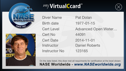NASE Worldwide VirtualCcard ® Screenshots