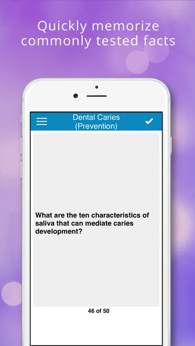 Tangkapan layar Operative Dentistry Cram Cards