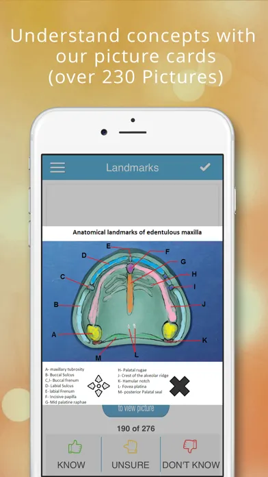 Zrzuty ekranu Prosthodontics Cram Cards