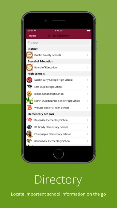 Capturas de tela do Duplin County Schools