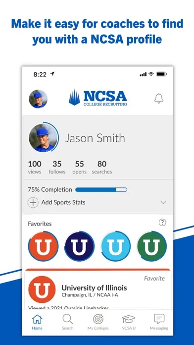NCSA Athletic Recruiting Ekran Görüntüleri
