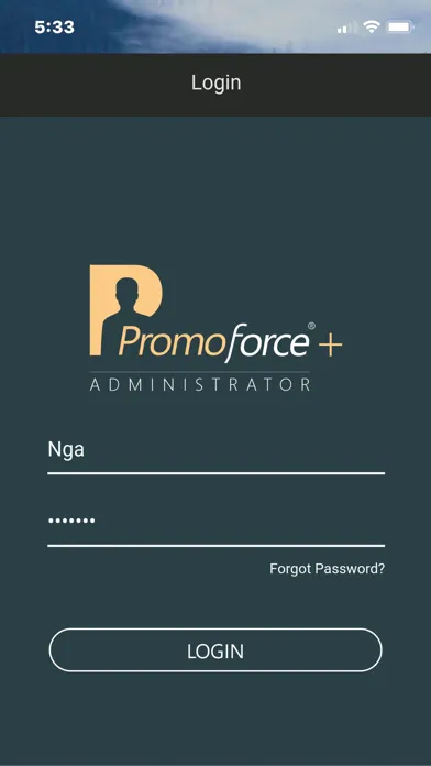 Screenshot di PromoForce Admin