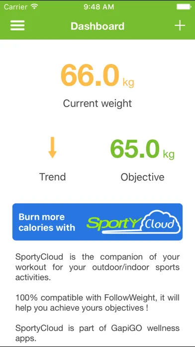 Capturas de pantalla de FollowWeight – Take the control over your weight !