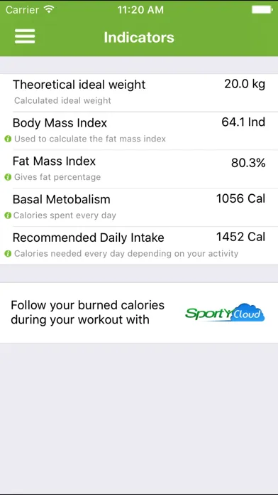Capturas de pantalla de FollowWeight – Take the control over your weight !