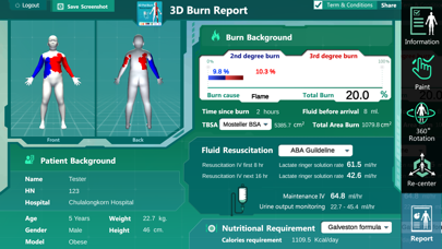 Tangkapan layar 3D PED Burn Resuscitation