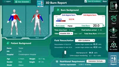Скриншоты 3D PED Burn Resuscitation