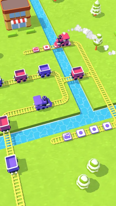 Capturas de tela do Train Puzzle.