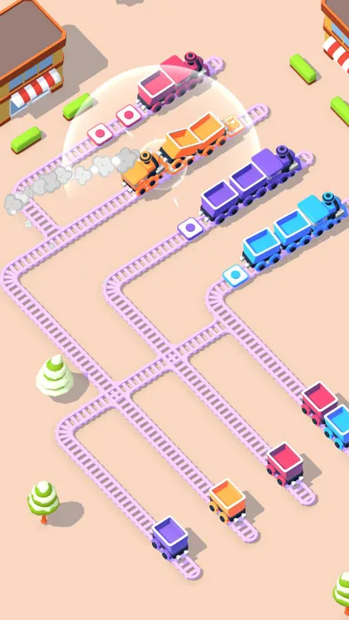 Capturas de tela do Train Puzzle.