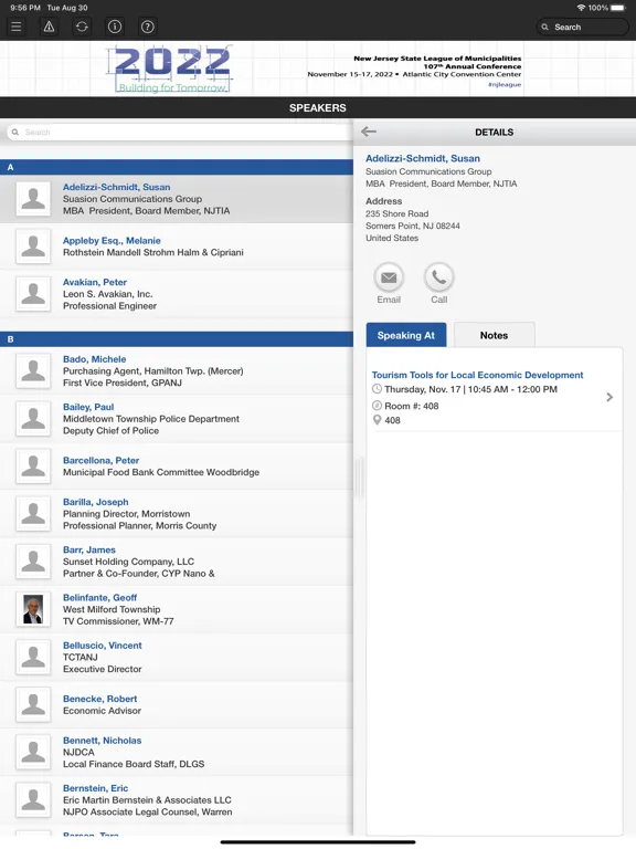 2022 NJLM Annual Conference iPad  スクリーンショット