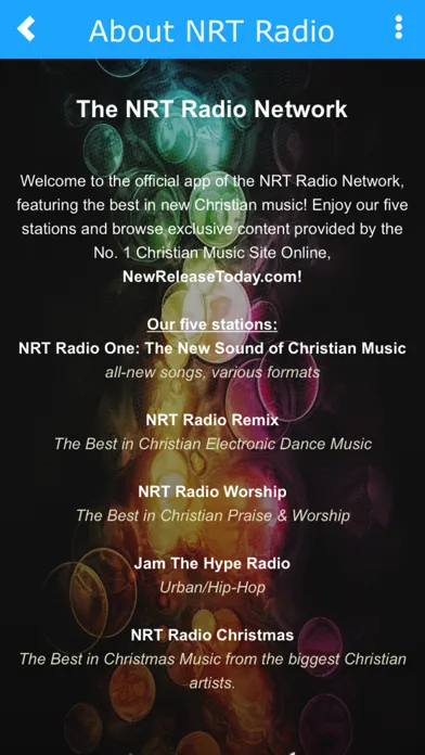 Скриншоты NRT Christian Radio