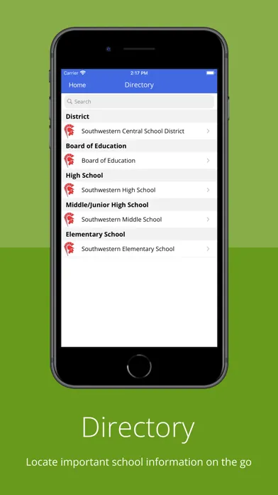 ภาพหน้าจอของ Southwestern CSD Mobile App