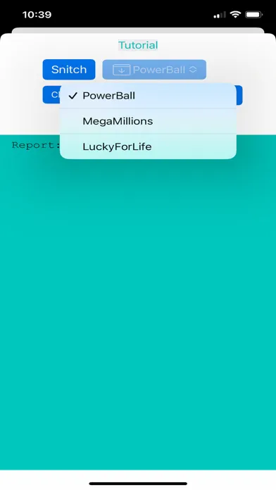 Ảnh chụp màn hình của Lottery Snitch