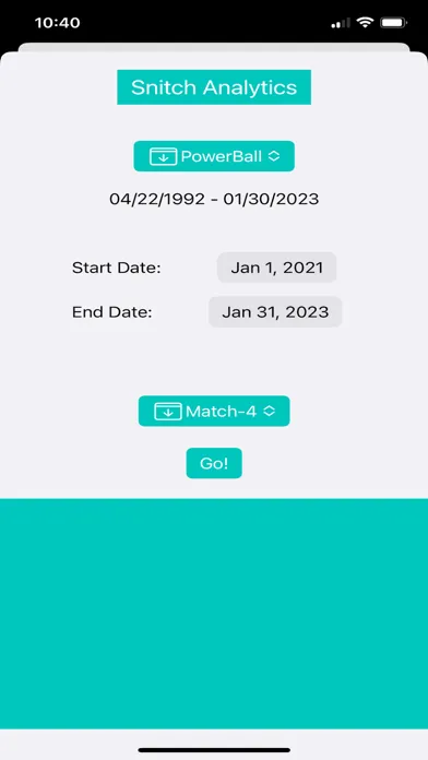 Ảnh chụp màn hình của Lottery Snitch