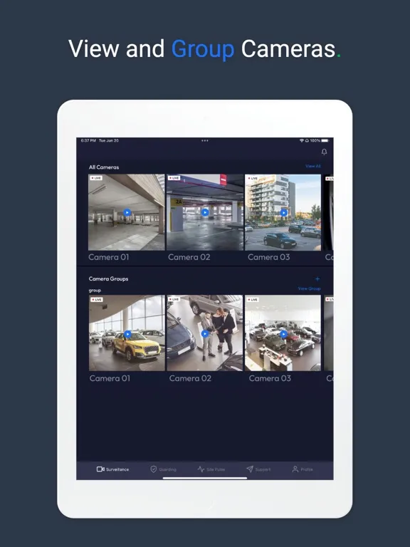 Tangkapan skrin EyeQ Monitoring iPad 