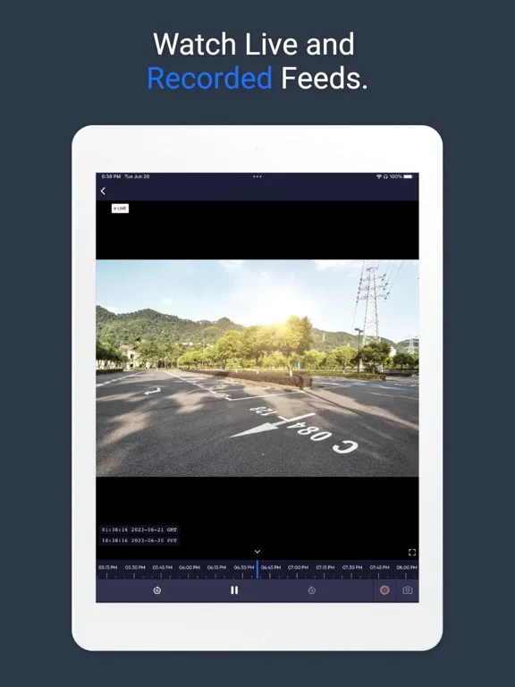 Tangkapan skrin EyeQ Monitoring iPad 