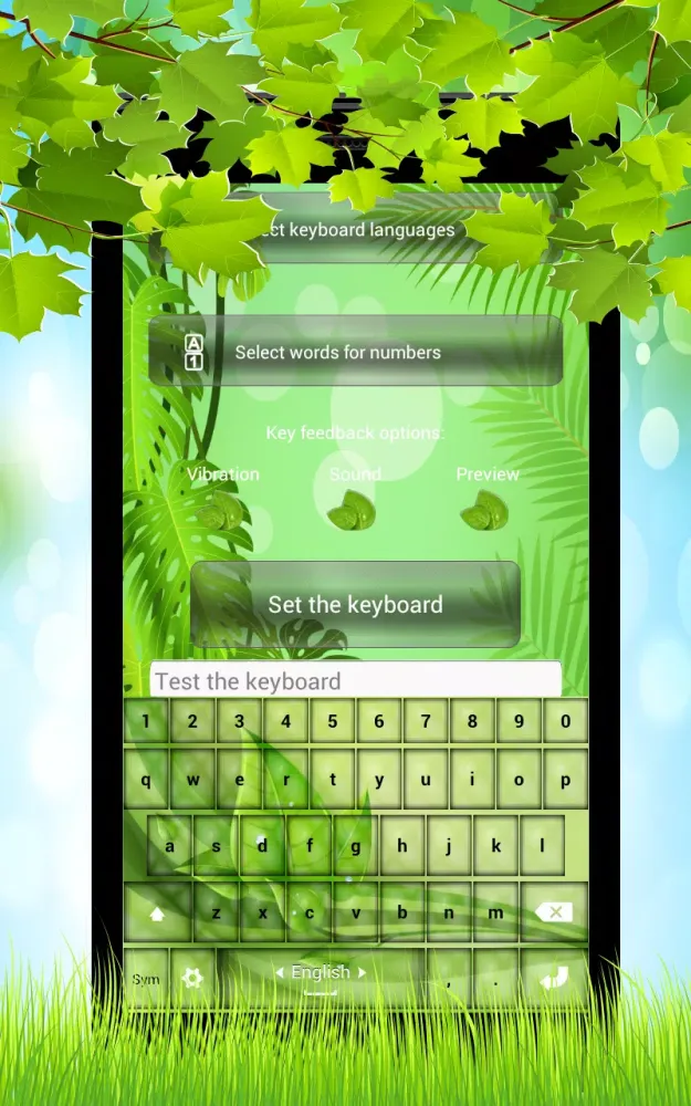 Nature Keyboard Themes Screenshots